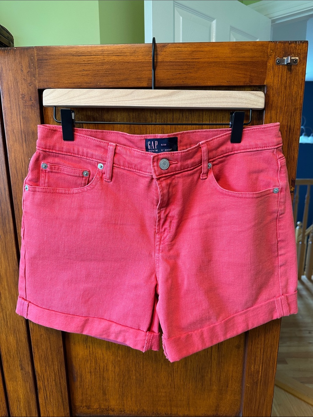 GAP denim shorts size 8 Summer pink shorts